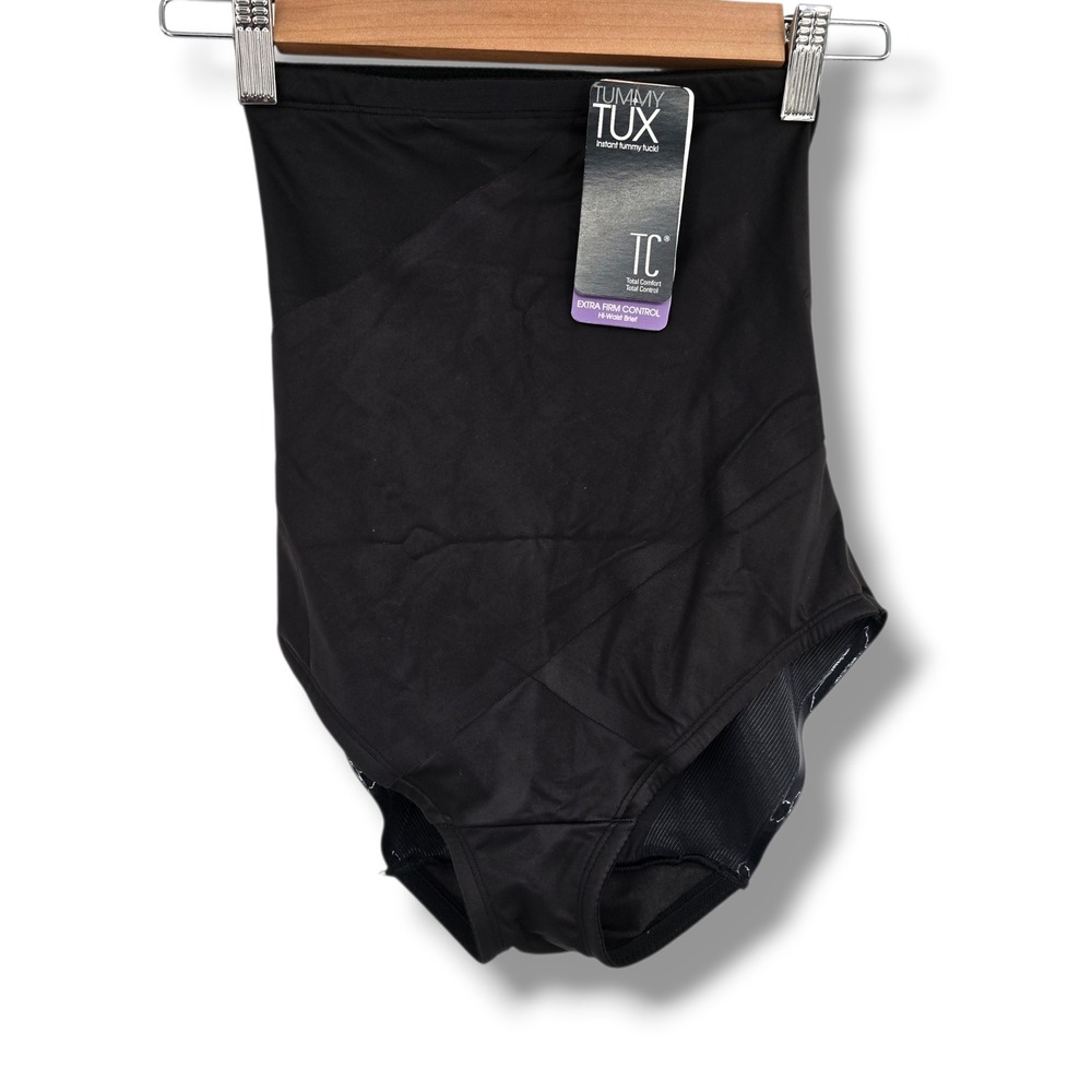 TC Fine Intimates Tummy Tux Extra Firm Control Hi-Waist Brief‎ Black 4435 Mens M
